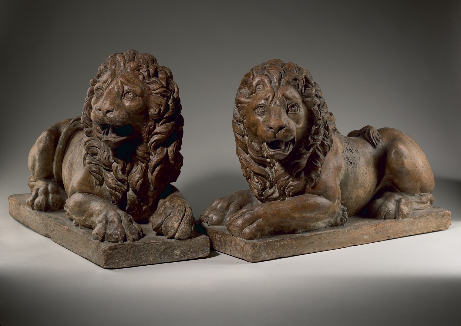 41. Pair of Recumbent Lions